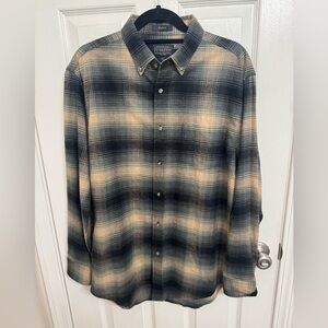 Pendleton Mason Men’s Long Sleeve Button Down Flannel Shirt Plaid